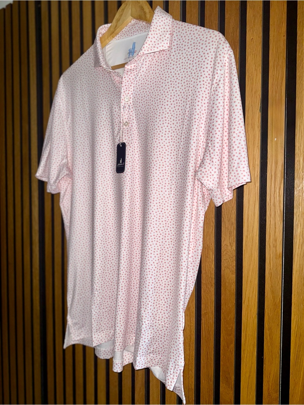johnnie-O "Plumeria" Featherweight Performance Polo in Azalea Micro-Floral - NWT - Picture 6 of 8